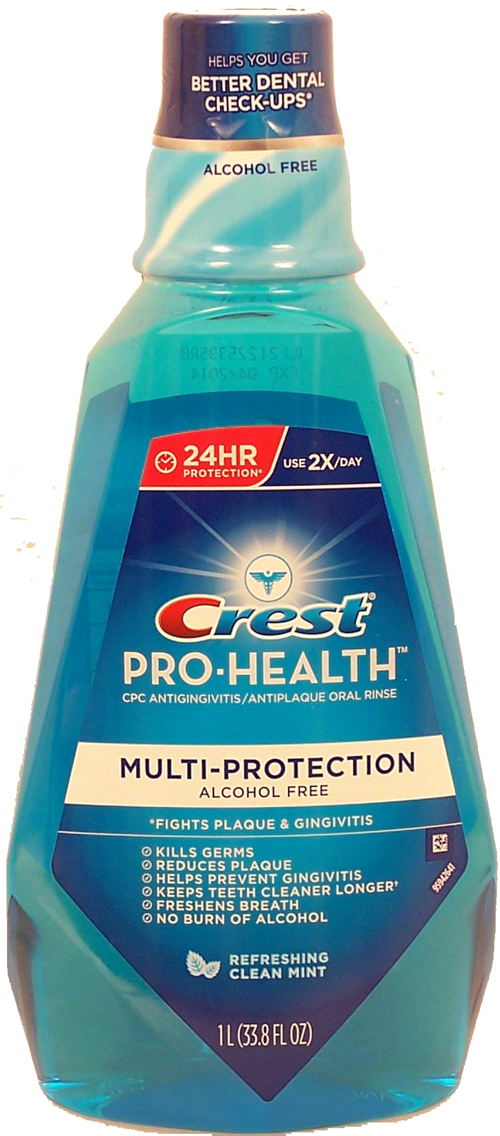 Crest Pro-Health multi-protection antiplaque oral rinse, refreshing clean mint Full-Size Picture